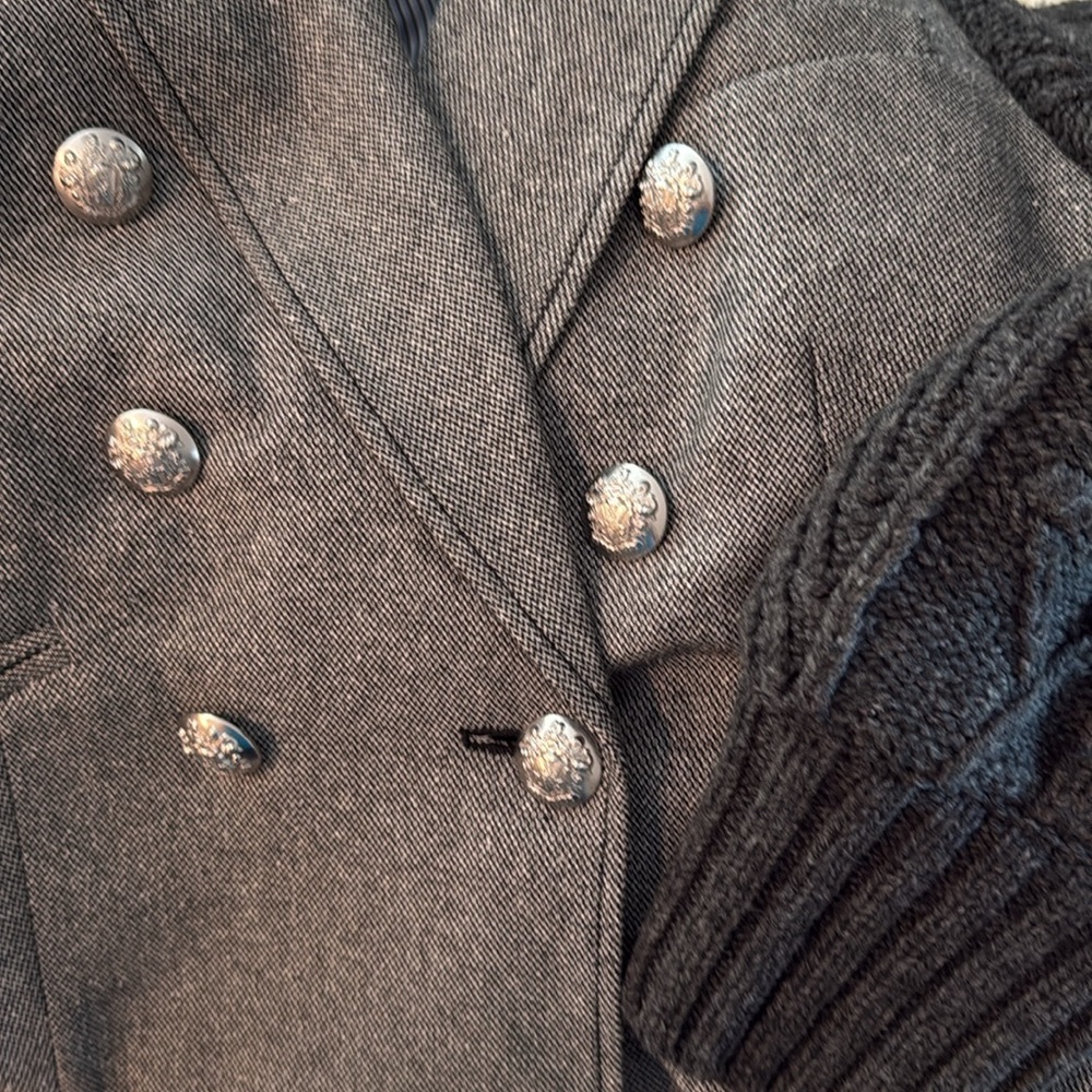 Veronica Beard Eamon Mixed Media Grey Jacket NWOT - Picture 8 of 9
